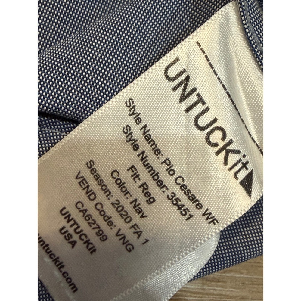 Lot of 2 UNTUCKit Mens Small Regular Fit Wrinkle Free Cotton Button Down Shirts - Picture 7 of 10
